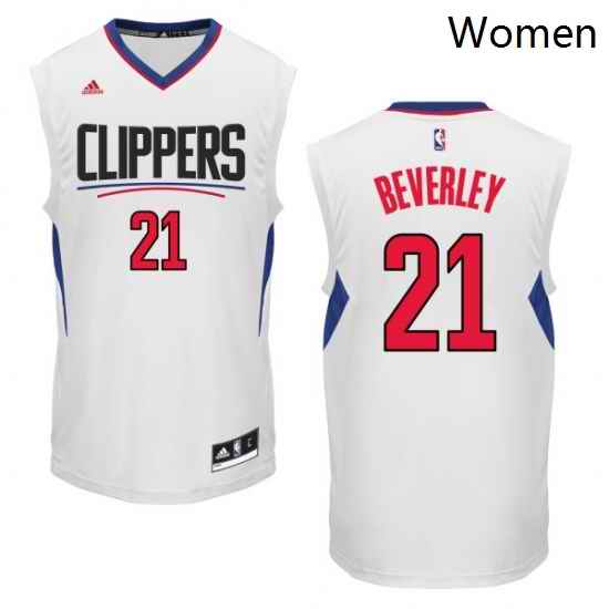 Womens Adidas Los Angeles Clippers 21 Patrick Beverley Authentic White Home NBA Jersey